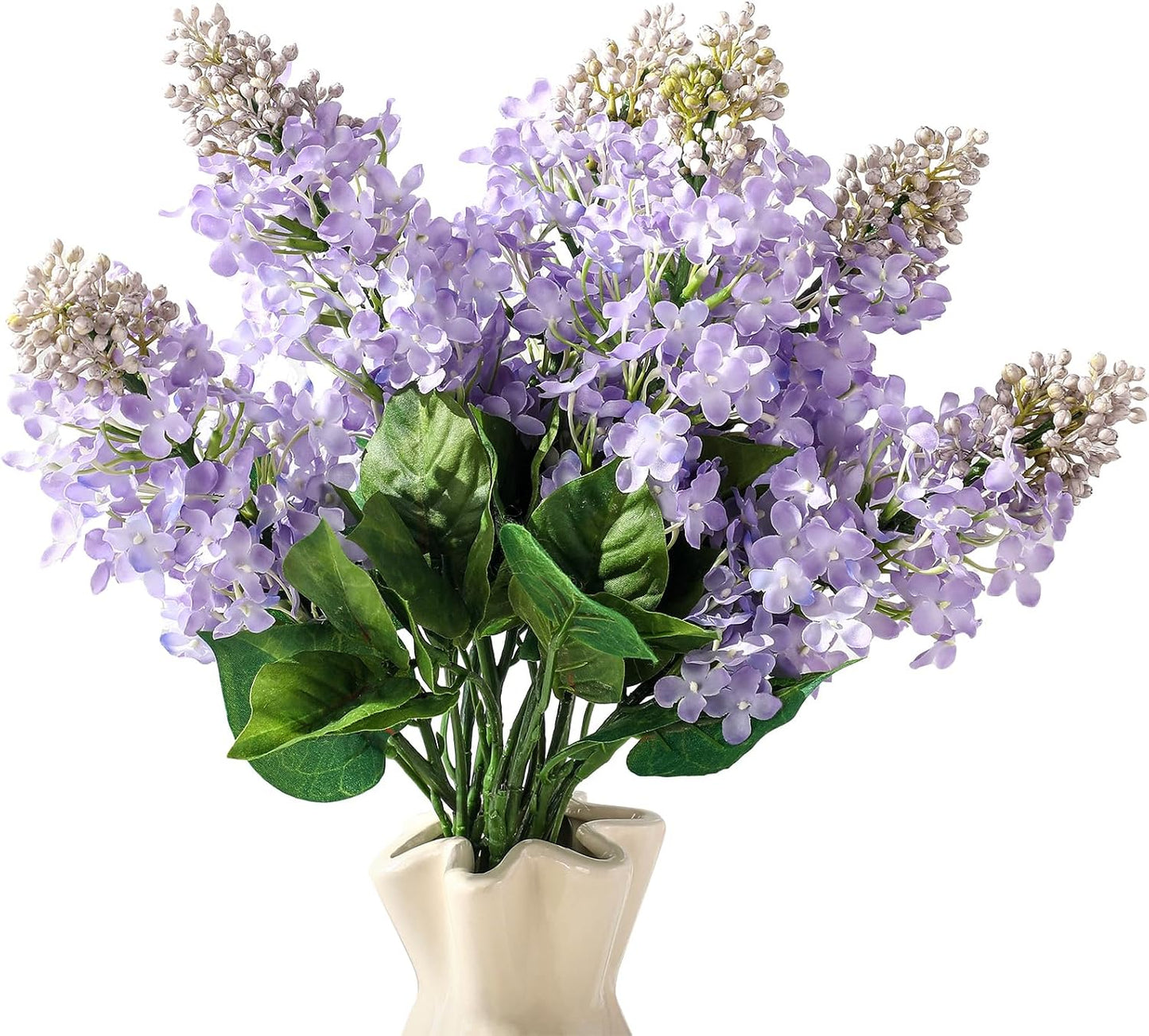 10 Pcs 24" Artificial Lilac Flowers Purple Fake Delphinium Antirrhinum Stem Real to Touch Faux Purple Lilac Flower Arrangements for Vase Table Centerpieces Wedding Bouquet Home Decoration