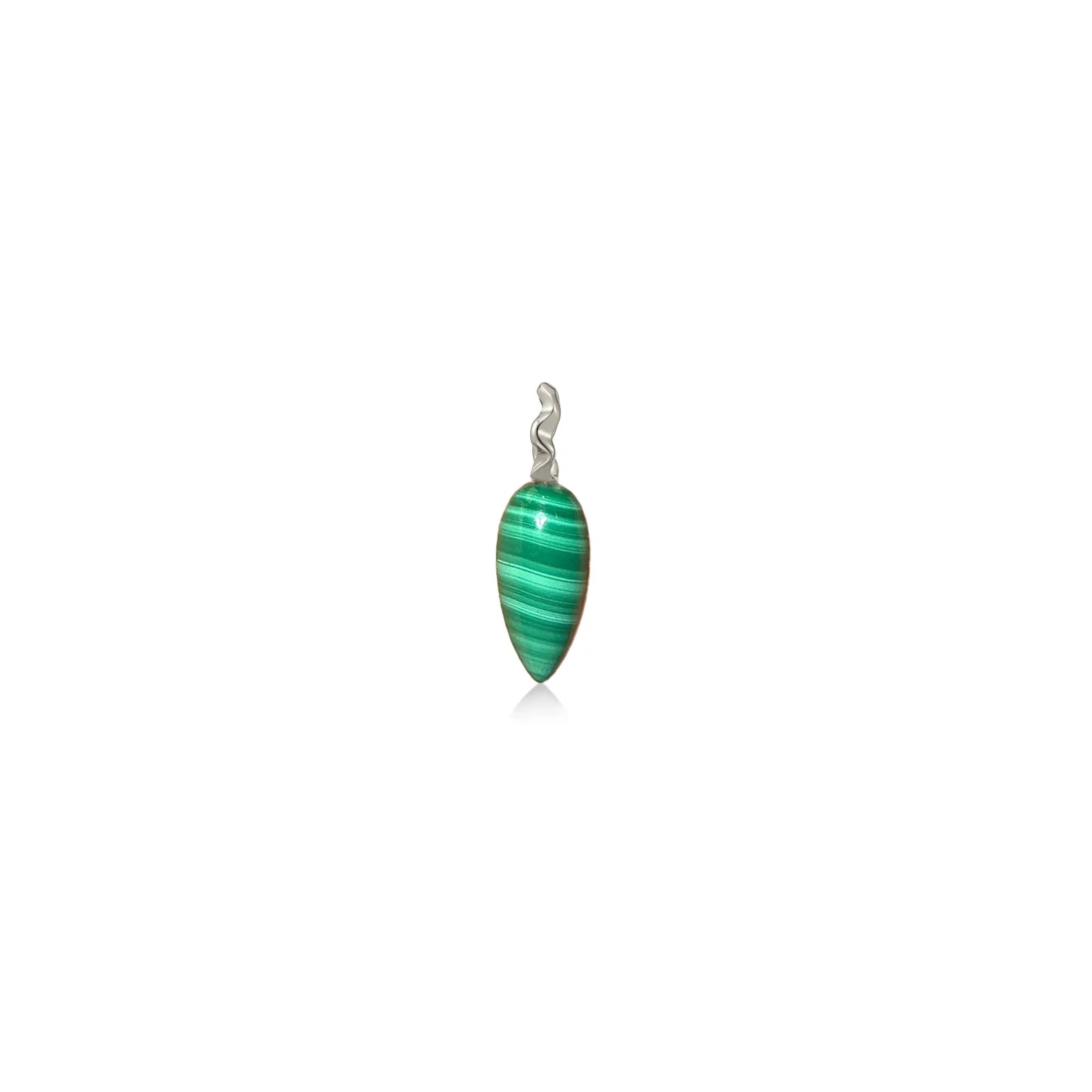 Malachite Drop Charm