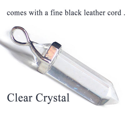 24 Design Natural Green Aventurine Opal Quartz Crystal Pendant Black Leather Hexagon Pendant Chrysocolla Choker Necklace Jewelry