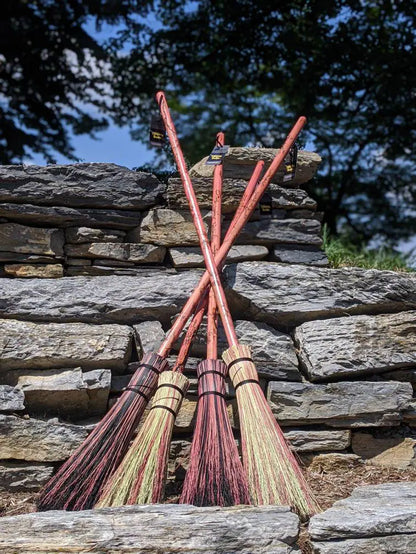 Pink Witch Broom: Lightning Struck Besom, Halloween Decor