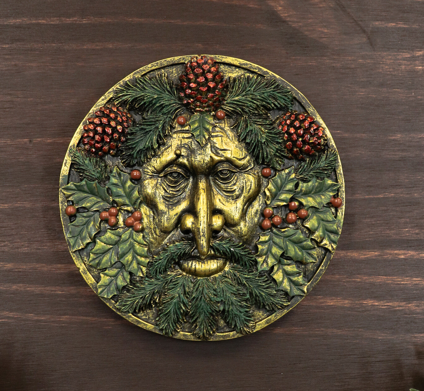 Four Seasons Spring Summer Fall Winter Celtic Greenman Wall Decor Plaques Set