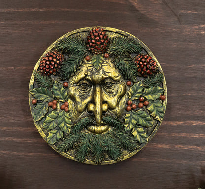 Four Seasons Spring Summer Fall Winter Celtic Greenman Wall Decor Plaques Set