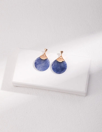 Natural Blue Aventurine Earrings
