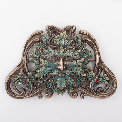 Green Man Winter Mistletoe Wall Plaque