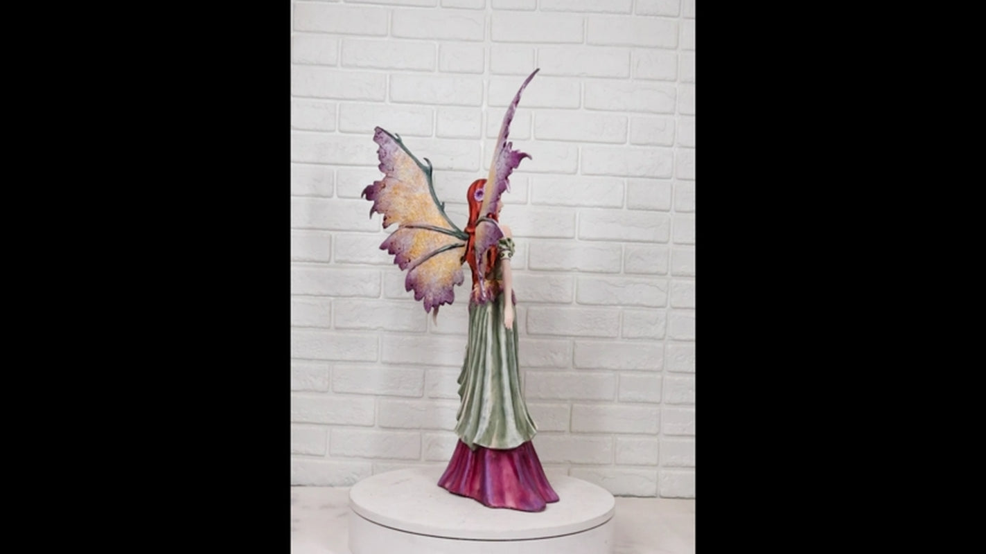 Ebros Amy Brown 'Summer Fairy Queen' with Flower Adornment Statue