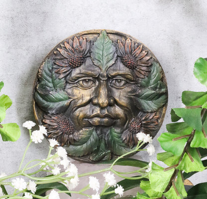 Four Seasons Spring Summer Fall Winter Celtic Greenman Wall Decor Plaques Set