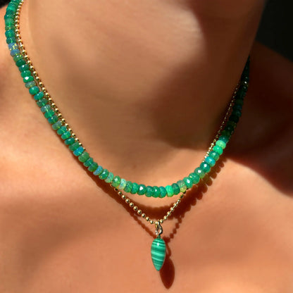 Malachite Drop Charm