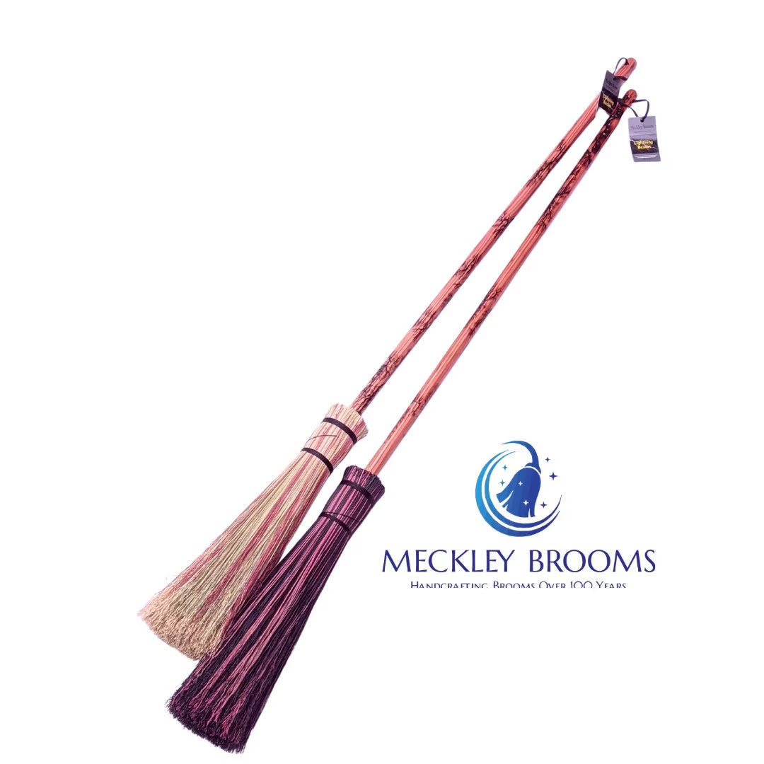Pink Witch Broom: Lightning Struck Besom, Halloween Decor