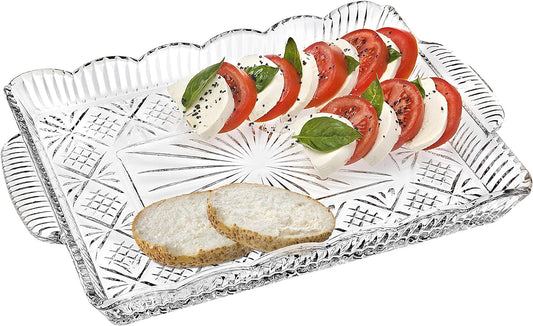 Dublin Serving Tray, Serving Platter, for Appetizers, Desserts, Snacks & Fruit - 16" X 10.5"