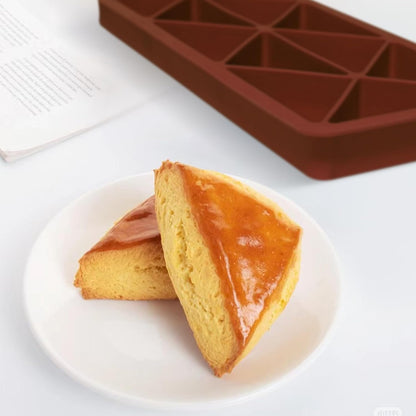 Scone Pan Silicone Molds,Scone Pans for Baking,12-Cavity Nonstick Large Silicone Mold for Scone,Pizza Slice Baking,Corn Bread,Mousse Cake