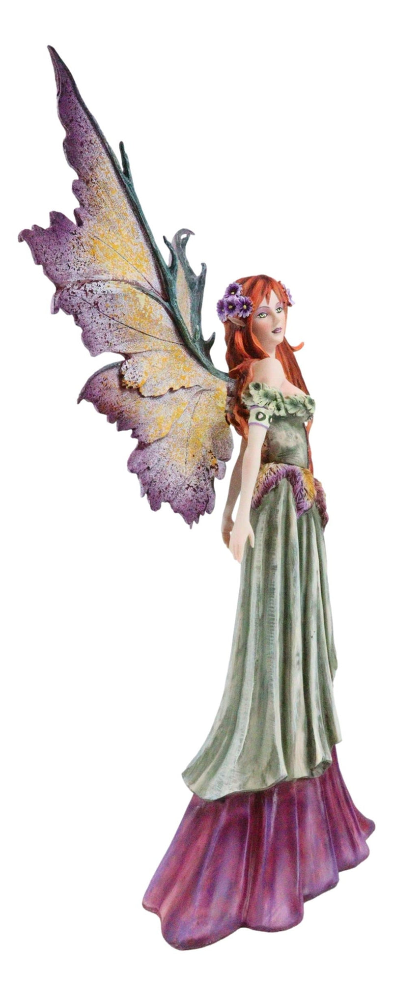 Ebros Amy Brown 'Summer Fairy Queen' with Flower Adornment Statue