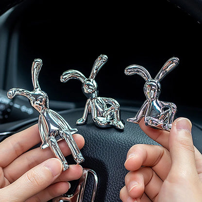 Scandinavian Long-Eared Rabbit Statue Rabbit Ornament Electroplating Crafts Living Room Entryway Car Decoration Home Decorations