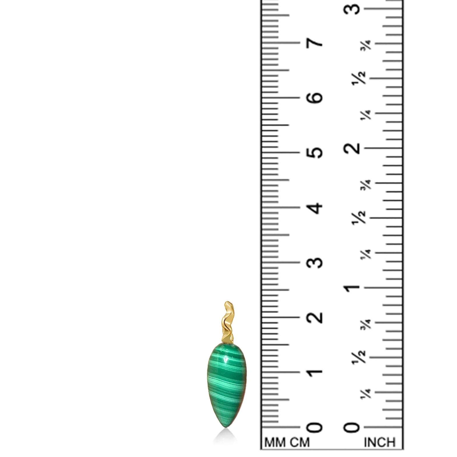 Malachite Drop Charm