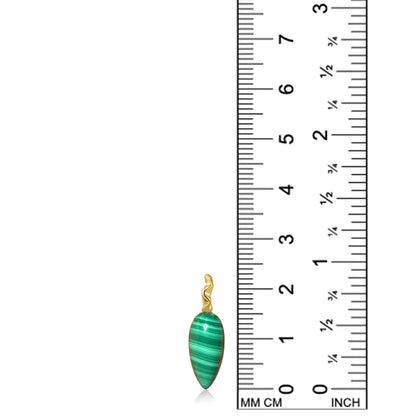 Malachite Drop Charm