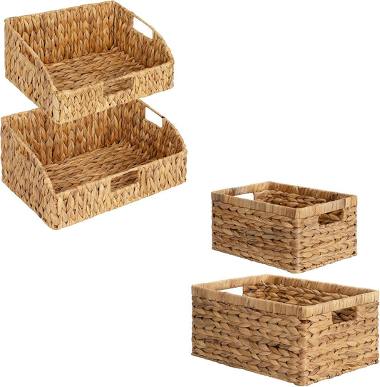 Pantry Baskets for Organizing,  Wicker Storage Baskets