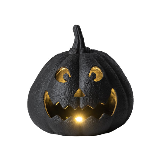Jack-O'-Lantern Tabletop Decoration, Black, 9"