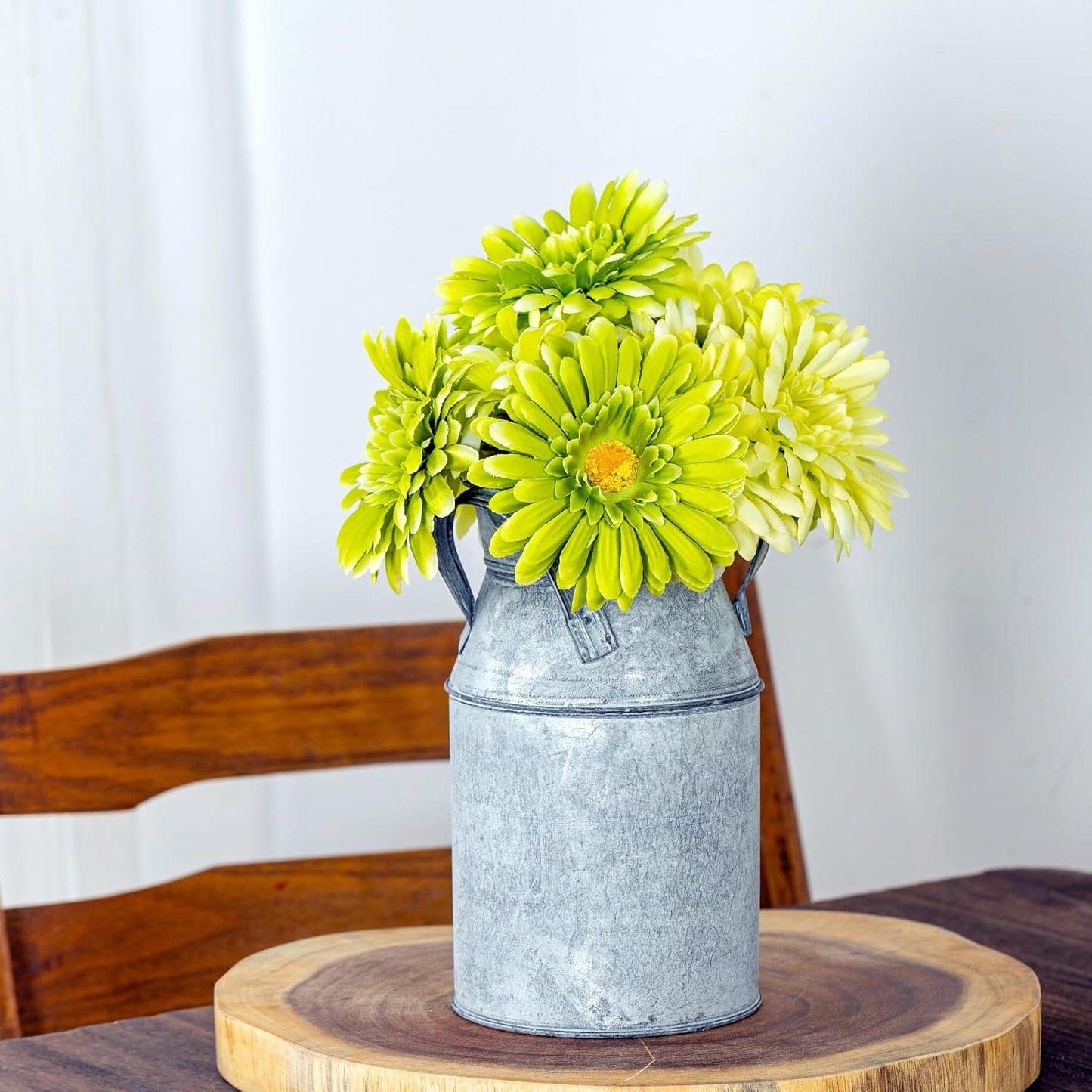 Artificial African Daisies Flowers African Daisy Silk Flowers Artificial Gerbera Daisies Pack of 10 (Green)