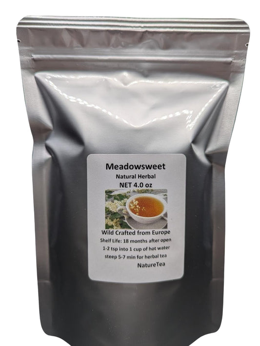 Meadowsweet Flower -Filipendula Ulmaria Dried Leaf/Flower C/S from 100% Nature (4 Oz)