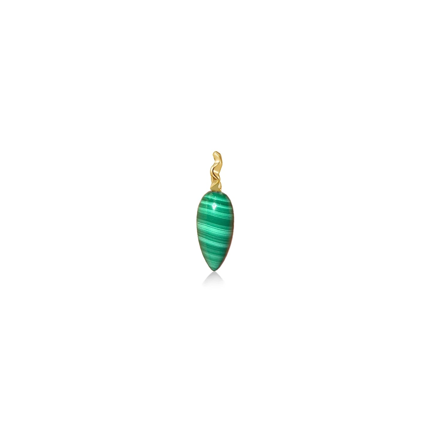 Malachite Drop Charm