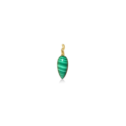 Malachite Drop Charm