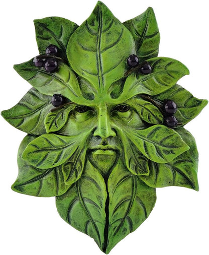 Garden Blueberry Greenman Hanging Plaque