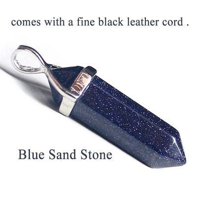 24 Design Natural Green Aventurine Opal Quartz Crystal Pendant Black Leather Hexagon Pendant Chrysocolla Choker Necklace Jewelry