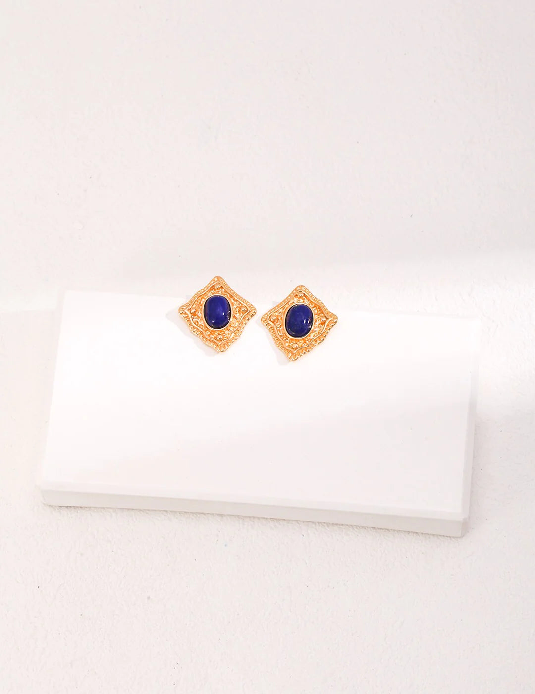 Lapis Lazuli / Carnelian Stud Earrings