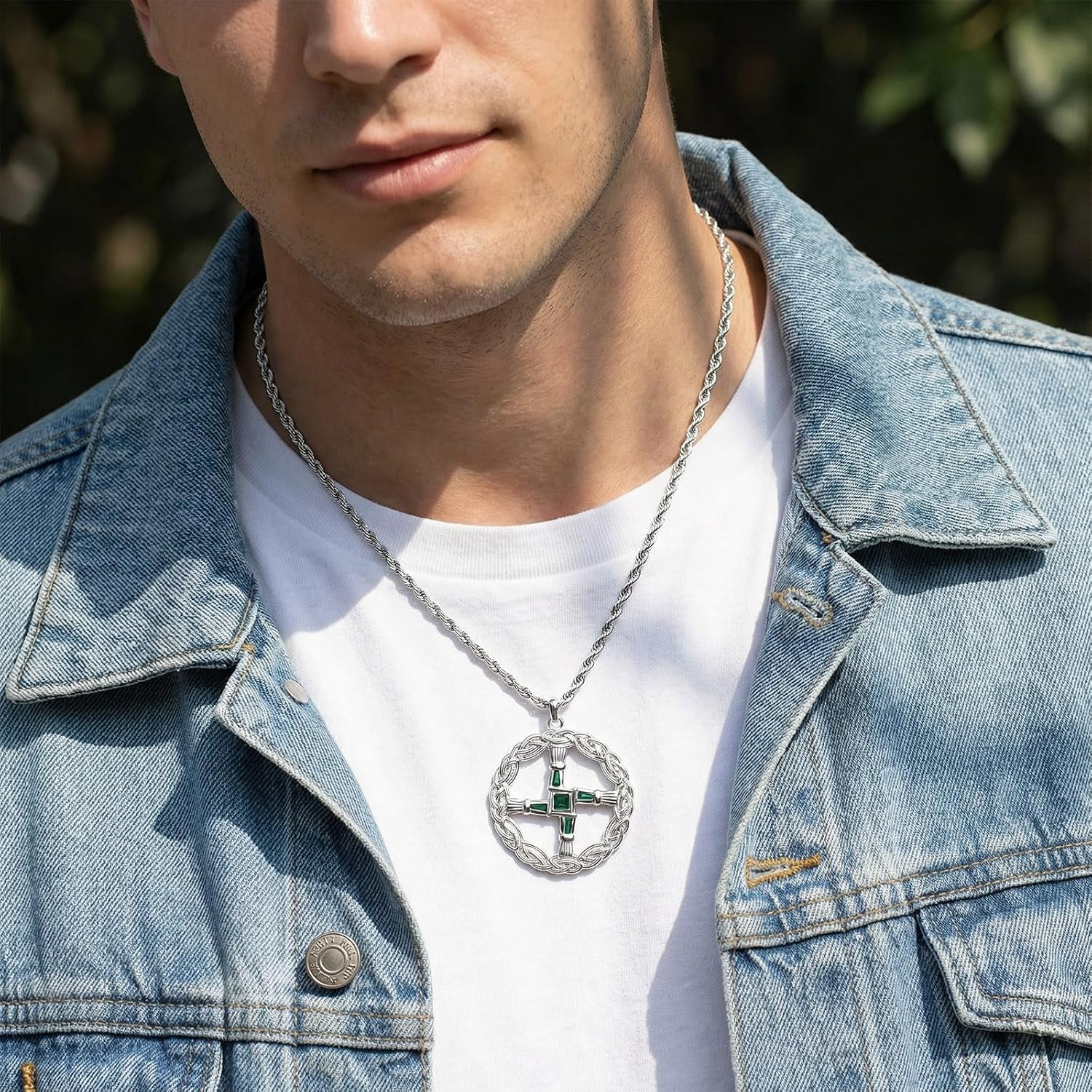 St Brigid'S Cross Necklace Saint Bridget Necklace Cubic Zirconia Traditional Irish Celtic Cross Pendant Pagan Religious Jewelry Amulet Gift for Women Men