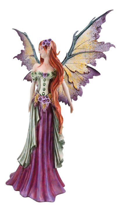 Ebros Amy Brown 'Summer Fairy Queen' with Flower Adornment Statue
