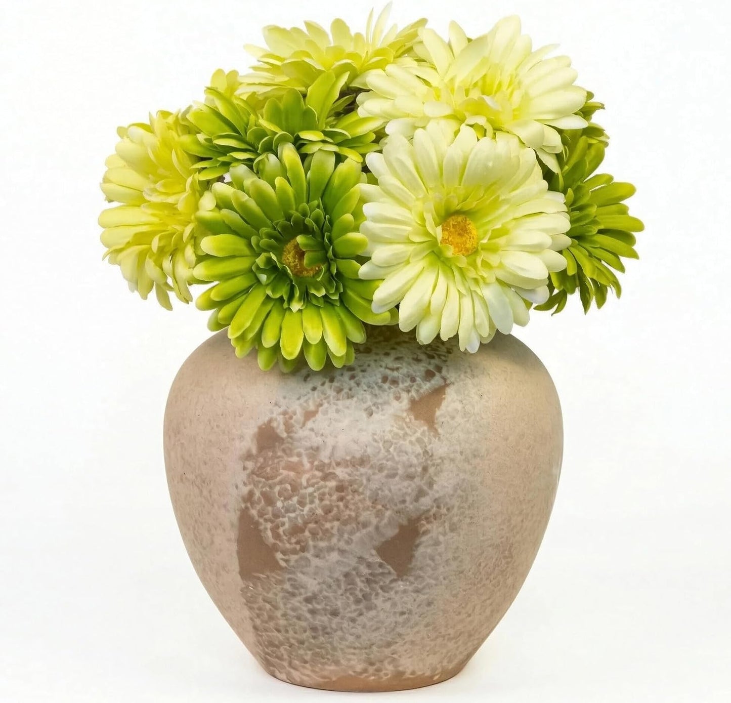 Artificial African Daisies Flowers African Daisy Silk Flowers Artificial Gerbera Daisies Pack of 10 (Green)