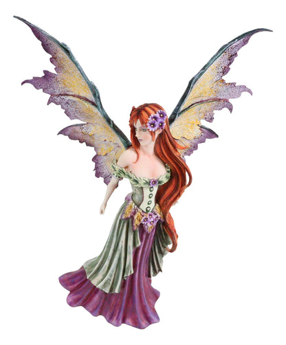 Ebros Amy Brown 'Summer Fairy Queen' with Flower Adornment Statue