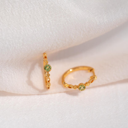 Natural Peridot Gold Necklace, 14K Gold Vermeil Peridot Vintage Pendant Jewelry, Birthday Gifts for Her