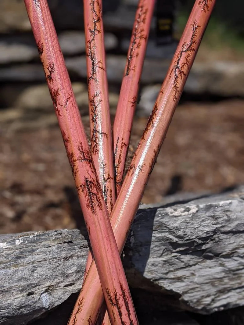 Pink Witch Broom: Lightning Struck Besom, Halloween Decor