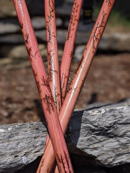 Pink Witch Broom: Lightning Struck Besom, Halloween Decor