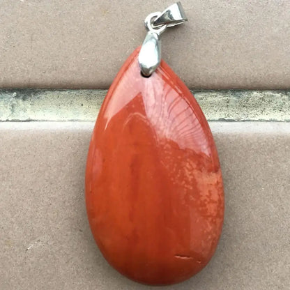 Bloodstone Carnelian Jaspe Howlite Chrysanthemum Stone Water Drop Pendant Bead 1Pcs WB824