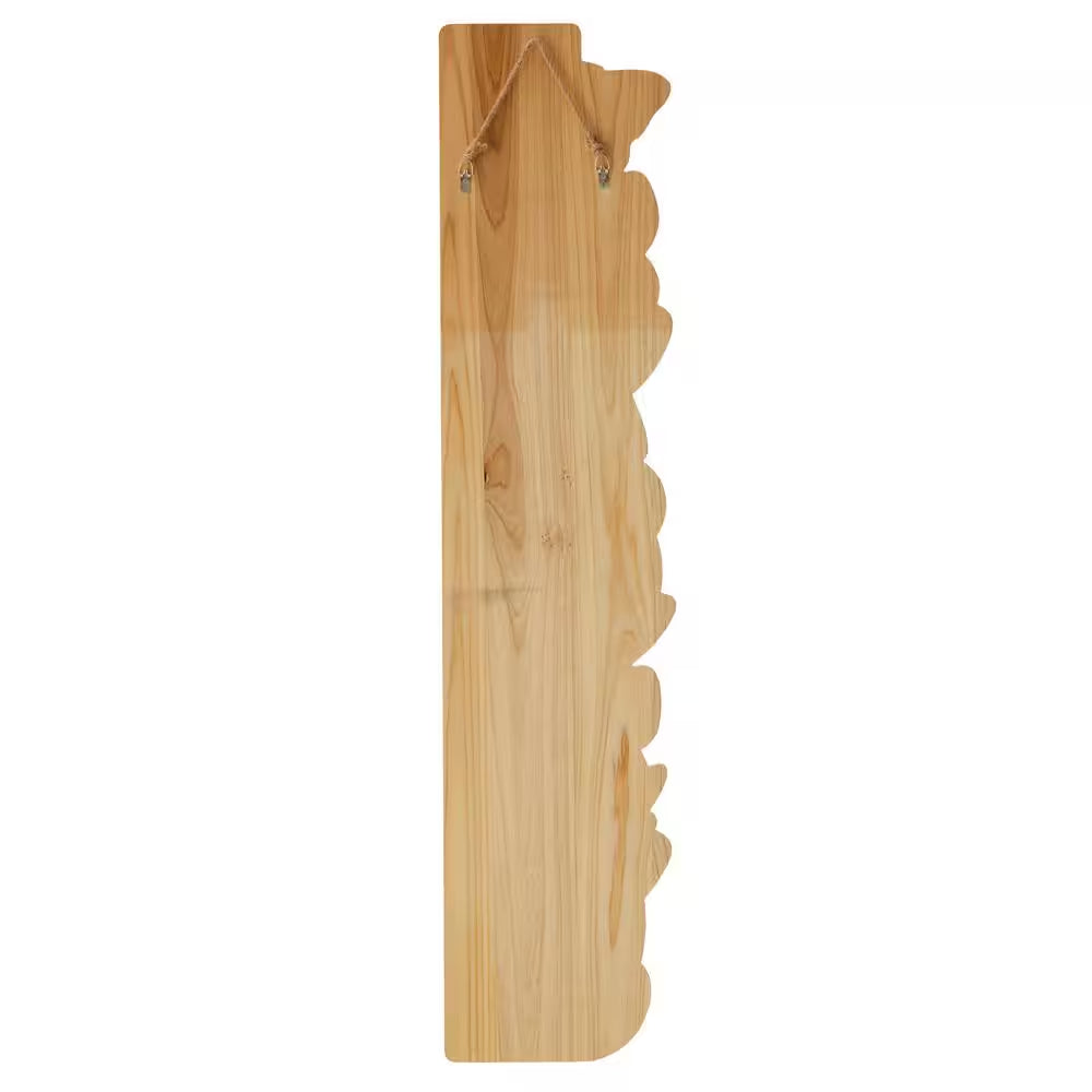 42 In. H Solid Wood WELCOME Porch Sign with Butterfly