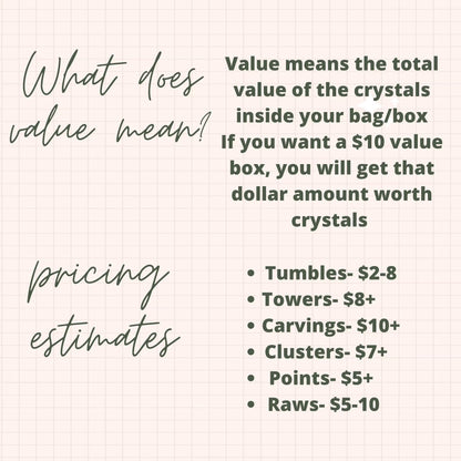 ULTIMATE Mystery Crystal Box, Tiktok Crystal Mystery Box, Intuitive Custom Box, 100+ Specimen, Crystal Confetti, Mystery Scoop, Crystal Gift