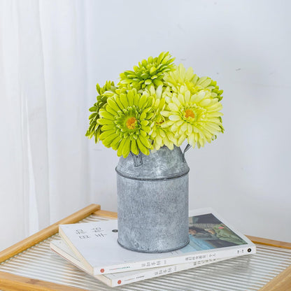 Artificial African Daisies Flowers African Daisy Silk Flowers Artificial Gerbera Daisies Pack of 10 (Green)