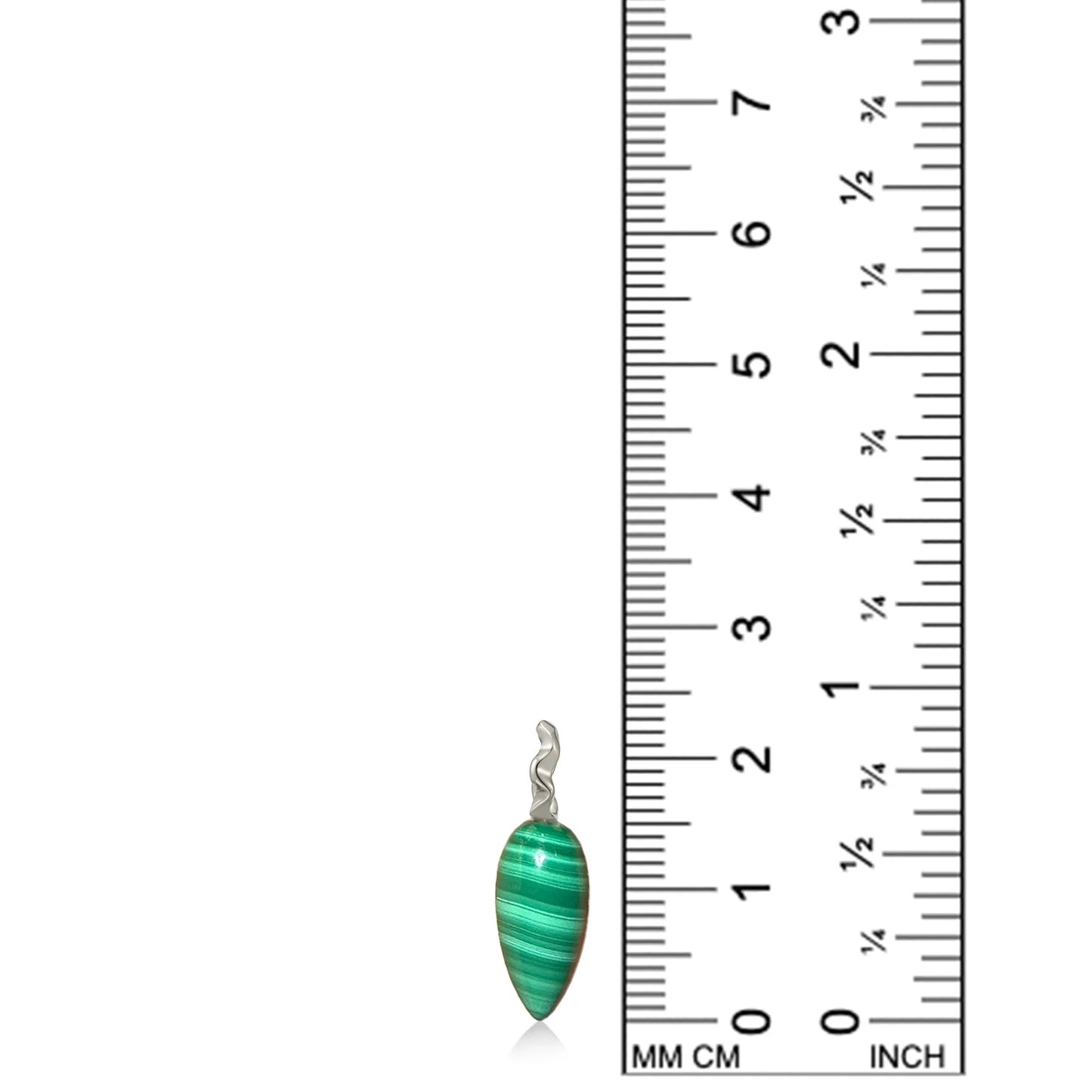 Malachite Drop Charm