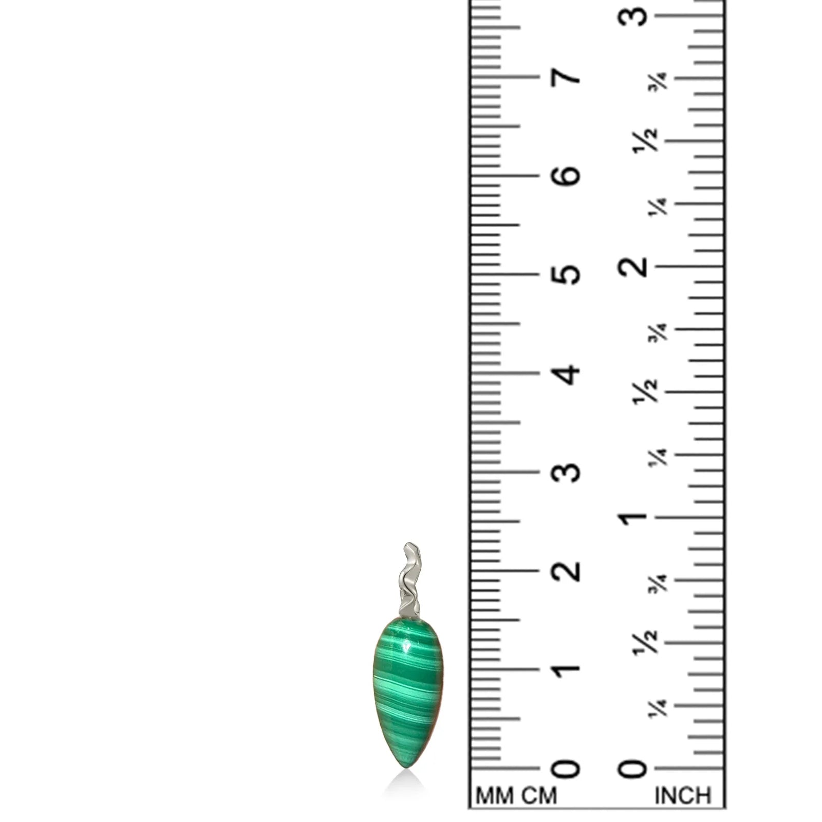 Malachite Drop Charm