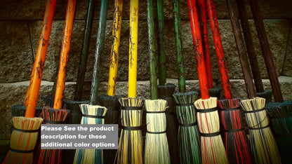 Pink Witch Broom: Lightning Struck Besom, Halloween Decor